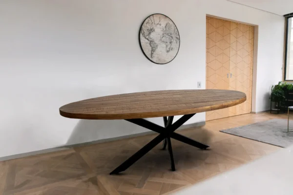 Kerela Oval Dining Table Spider Leg