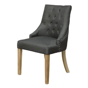 Windsor chair in charcoal fabric