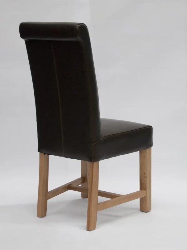 Chunky Scroll dining chair (Brown/Oak) - BYCAST - Image 2