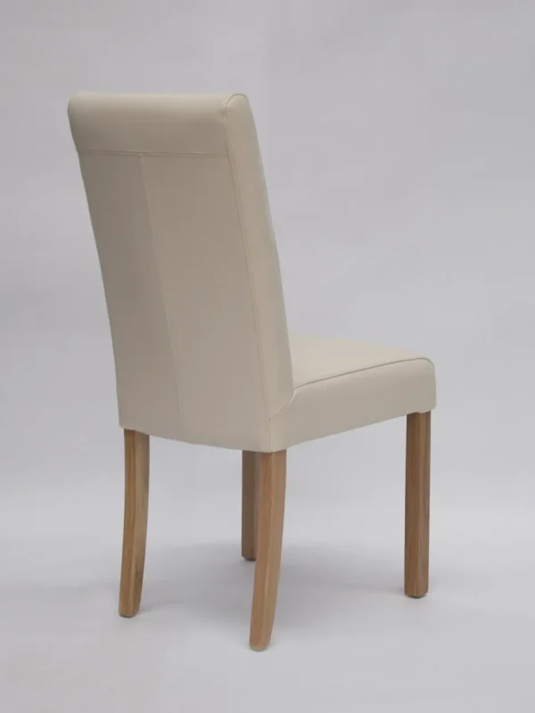 Marianna (Cream) Leather Dining Chair - BYCAST - Image 2