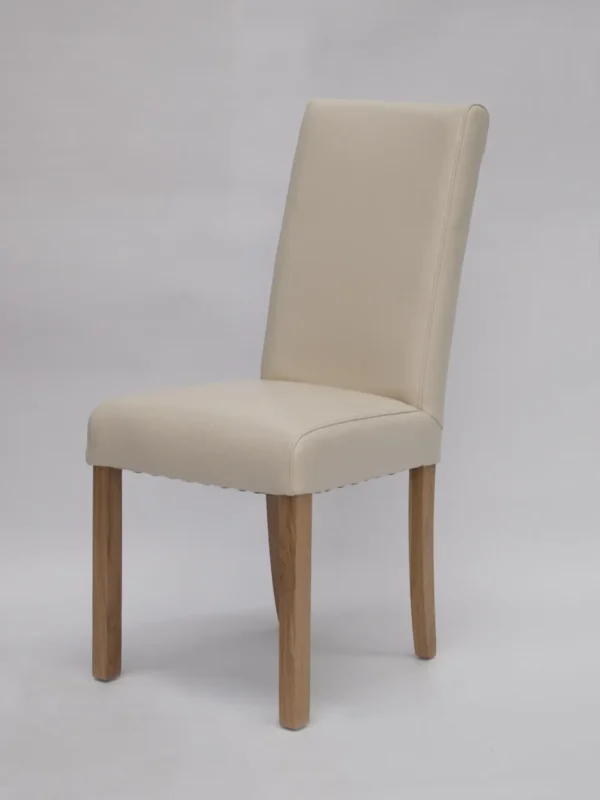 Marianna (Cream) Leather Dining Chair - BYCAST