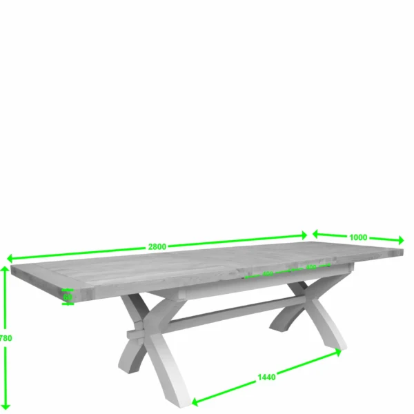 Painted Deluxe X-Leg table - Image 7