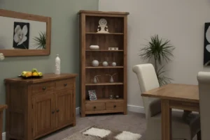 Rustic Oak Large Bookcase