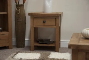 Rustic Oak Lamp/Sofa Table
