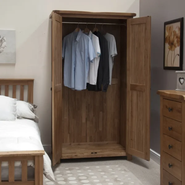 Rustic Oak Wardrobe - Image 2