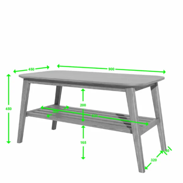 Scandic 36"x18" Coffee Table - Image 2