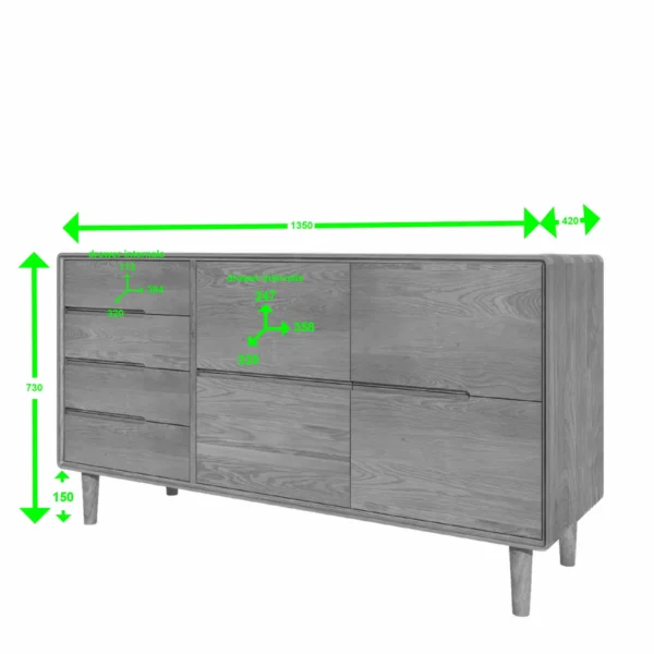 Scandic Large Sideboard - Image 3