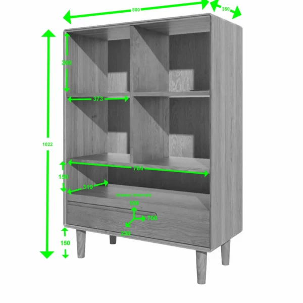 Scandic Small Bookcase - Image 3
