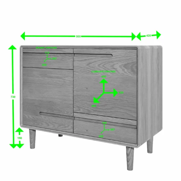 Scandic Small sideboard - Image 3