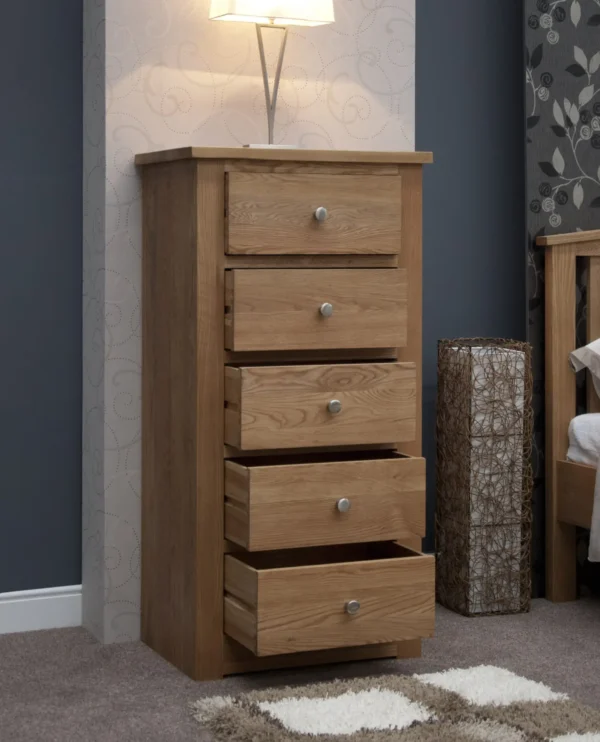 Torino 5 Drawer Narrow Chest - Image 2