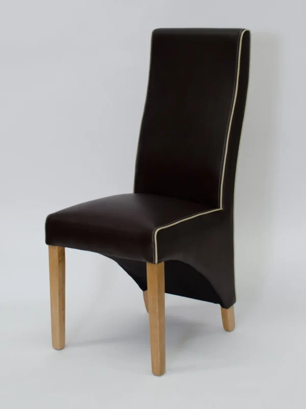 Wave Coco/Bone Contrast piping Dining Chair