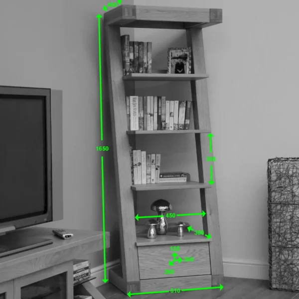 Z 1 Drawer Narrow Bookcase - Image 5
