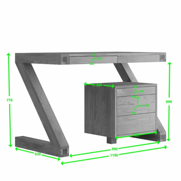 Z Small Computer Desk - Image 6