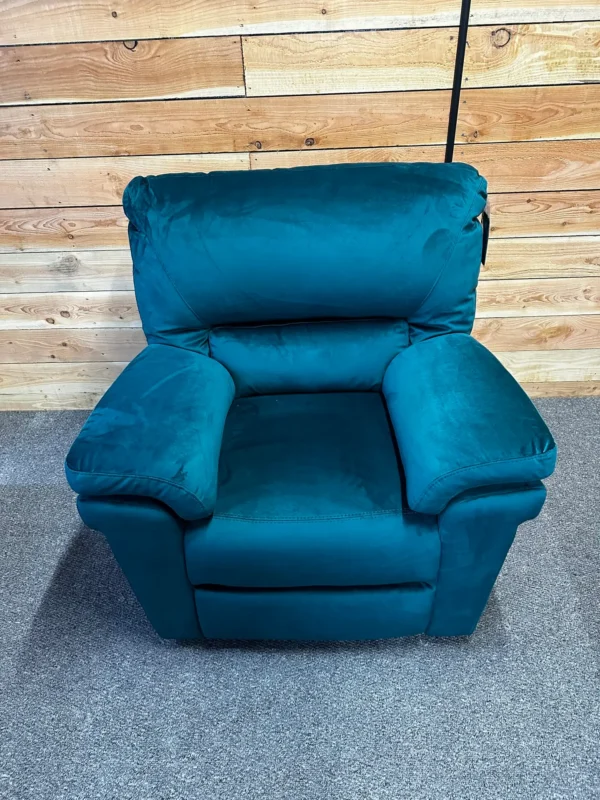 Italia New Trend Teal Fabric 3 Seater sofa & Armchair Set - Image 3