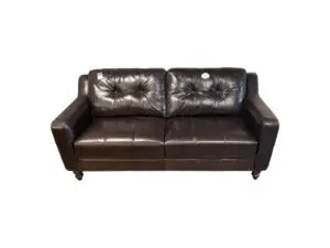DFS Dark Brown Leather 2 Seater Sofa