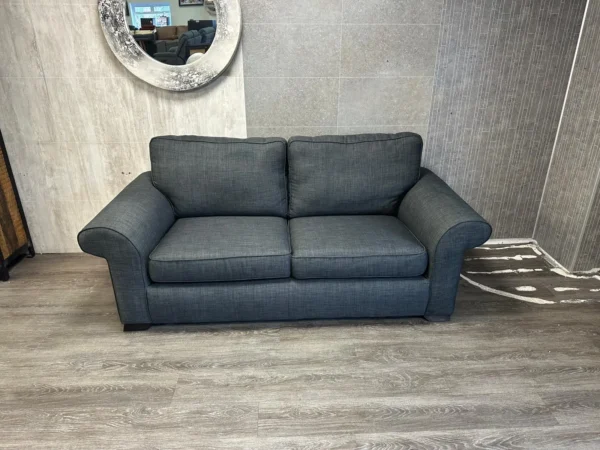 Ex Display Sofology Ashford Como Charcoal All Over  3 Seater Sofa & Armchair With Footstool - Image 2