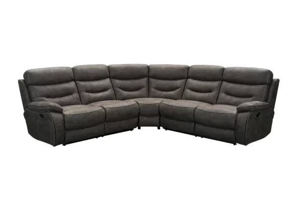 The Noah Range / Collection Light Grey Corner Sofa Manual Recliners