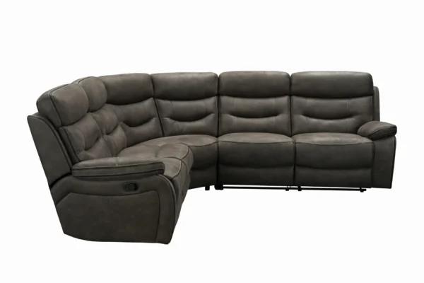 The Noah Range / Collection Light Grey Corner Sofa Manual Recliners - Image 4