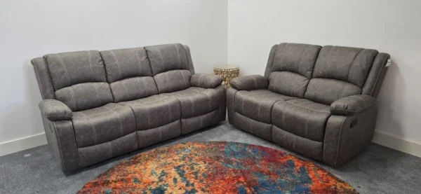 The Gavin Grey Endurance Fabric Sofa Range Manual Recliners
