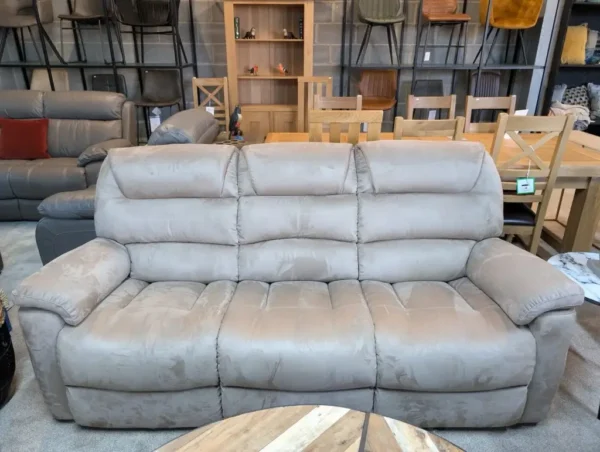 La-Z-Boy Staten Beige 3 Seater Sofa & 2 Power Recliner Armchairs - Image 2