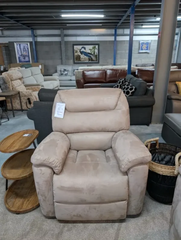 La-Z-Boy Staten Beige 3 Seater Sofa & 2 Power Recliner Armchairs - Image 4