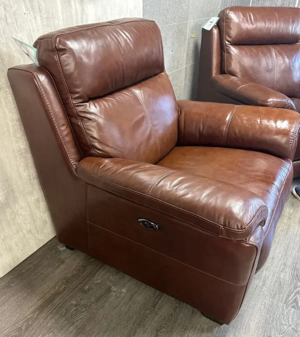 Furniture Village World Of Leather Relax Station Revive Brown Leather - Image 2