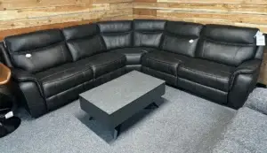 Brand New Stanley Grey Endurance Fabric Corner Sofa Power Recliners
