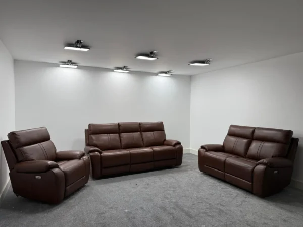The Winchester Range In Chestnut Brown Leather Power Recliners