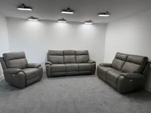 The Winchester Range In Dark Grey Leather Power Recliners
