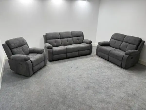 The Cindy Grey Fabric Manual Or Power Recliner Sofa Range / Collection * Special Price*