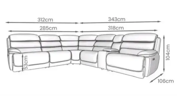 DFS Lakelyn Express Fog fabric Modular Corner Sofa Duel Recliner RRP £3199 - Image 10
