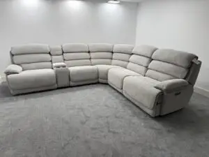 DFS Lakelyn Express Fog fabric Modular Corner Sofa Duel Recliner RRP £3199