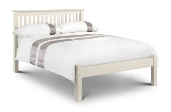 Barcelona White Low Footend 120cm Small Double Bed