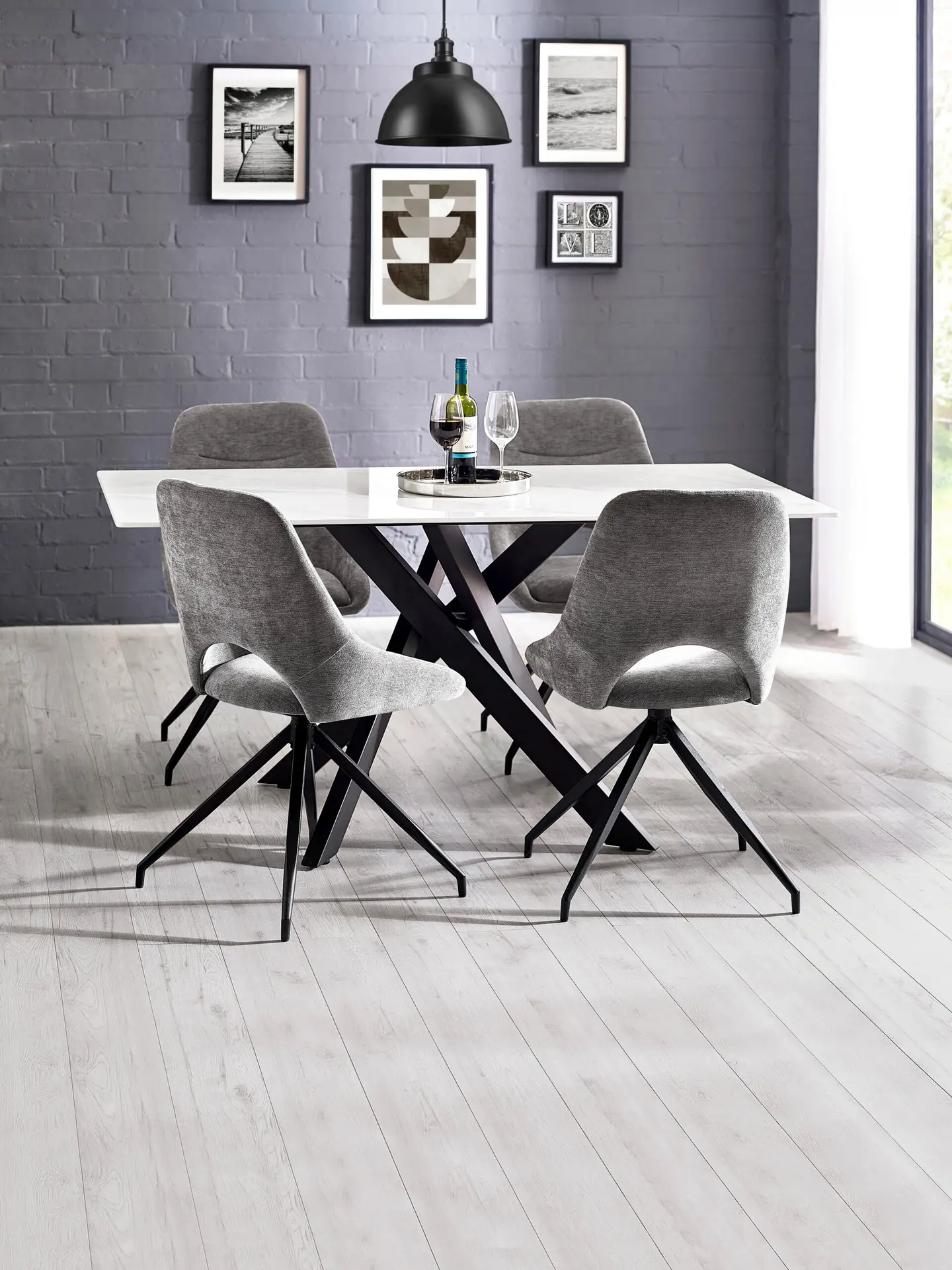 Bradley White Marble Dining Table - Image 8