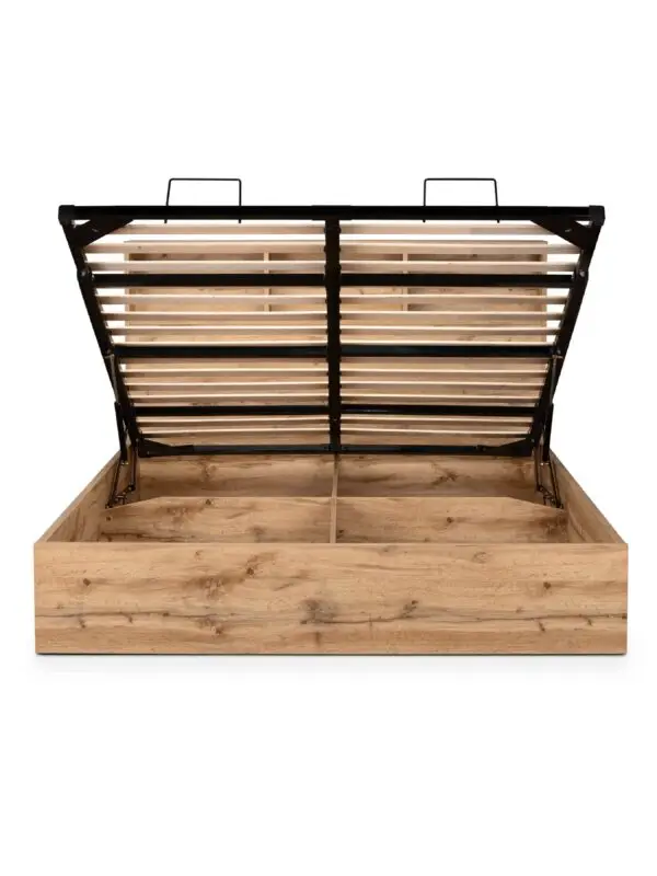 Bali Ottoman Storage 90cm Single Bed - Light Oak - Image 8