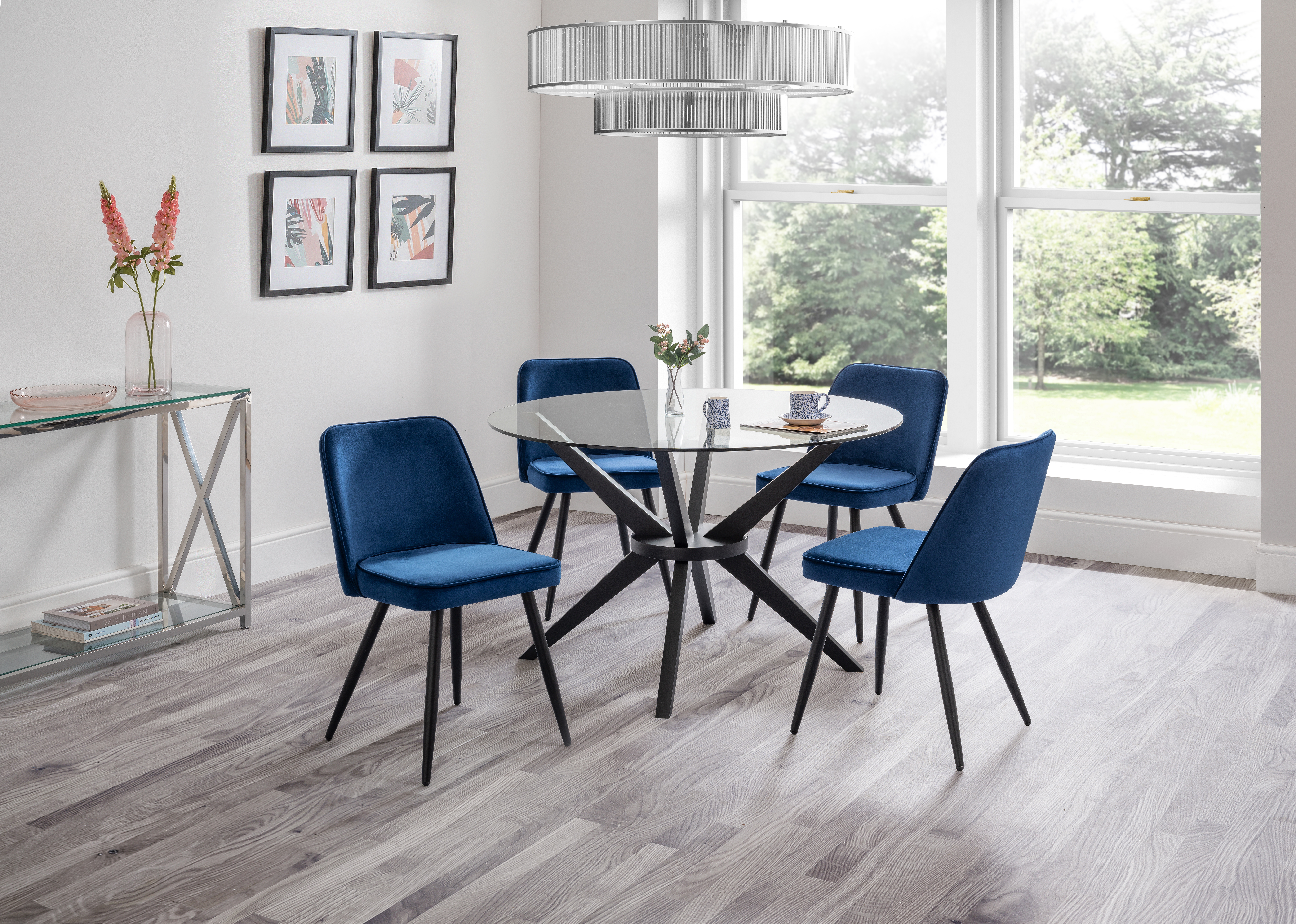 Set Of 2 Burgess Dining Chairs - Blue - Image 5