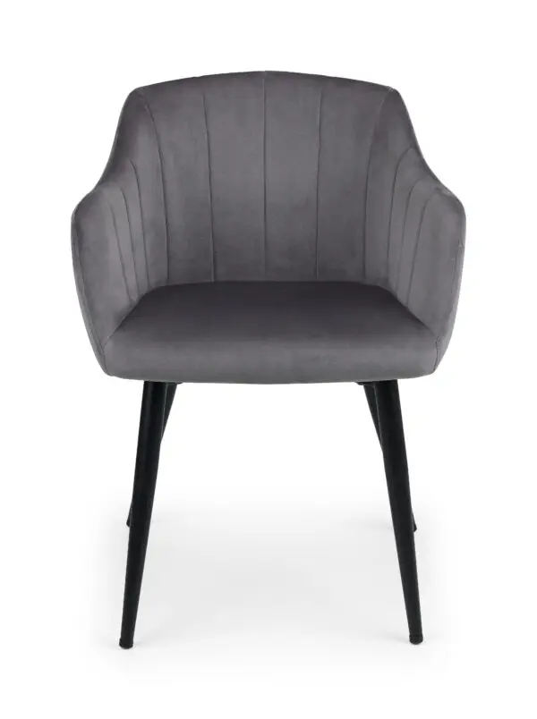 Berwick Round Table and 4 Grey Hobart Chairs - Image 2