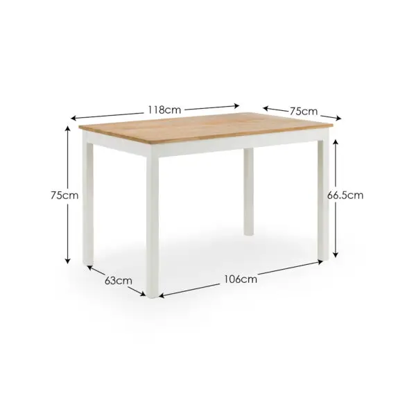 Coxmoor Rectangular Dining Table - Ivory & Oak - Image 8