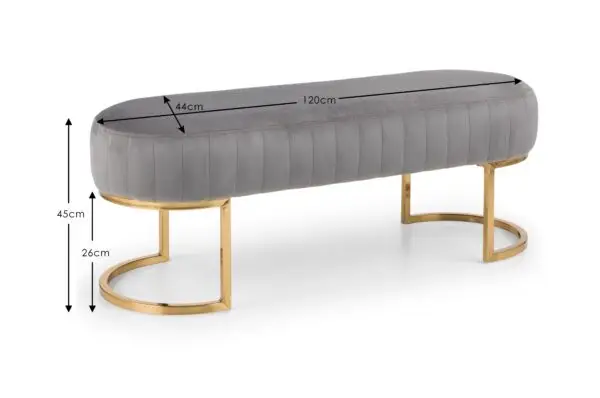 Harrogate Bench - Grey - Image 6