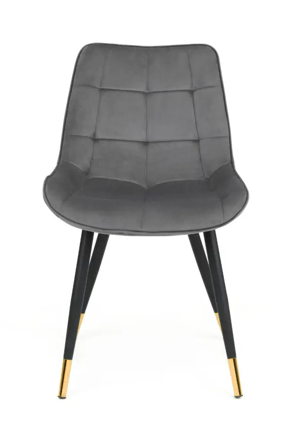 Set Of 2 Hadid Dining Chairs - Grey - Image 4