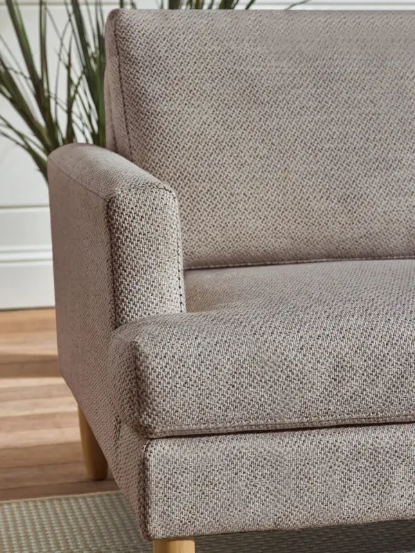 Daisy Coyote Grey Chenille Upholstered Compact 2 Seater Sofa - Image 7