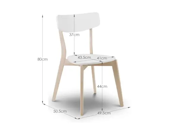 Blanco White Round Table and 4 Casa White Chairs