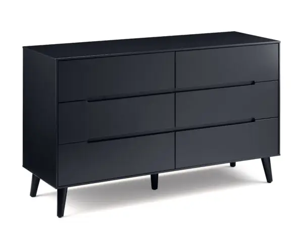 Alicia 6 Drawer Wide Chest - Anthracite - Image 2