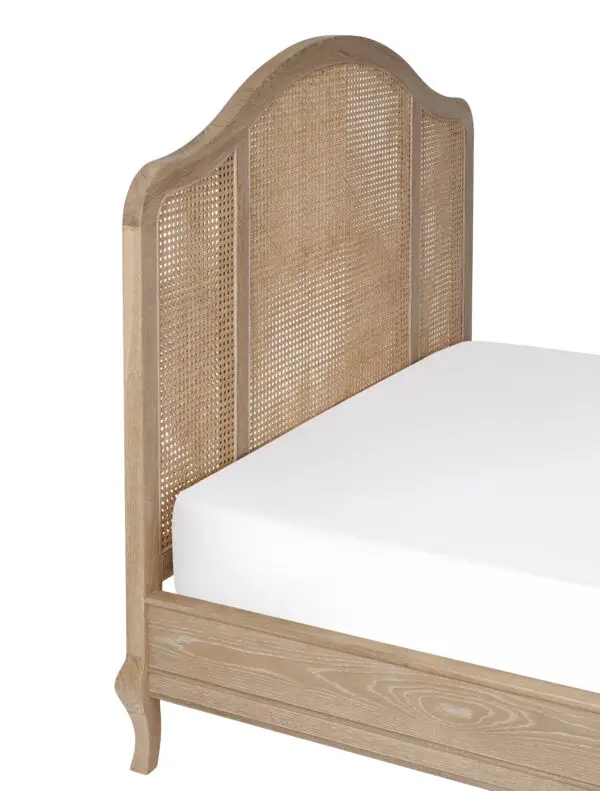 Fleur Rattan Bed 150Cm - Light Oak - Image 6