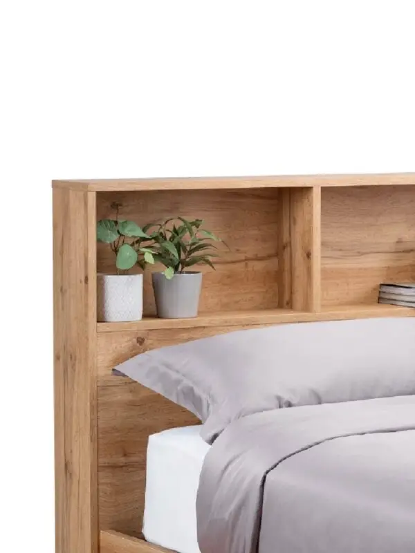 Bali Ottoman Storage 90cm Single Bed - Light Oak - Image 9