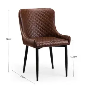 Como White High Gloss Table and 6 Brown Luxe Chairs