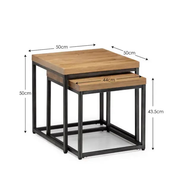 Brooklyn Nesting Lamp Tables - Oak - Image 5