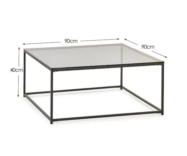 Chicago Square Coffee Table Smoked Glass - Image 4