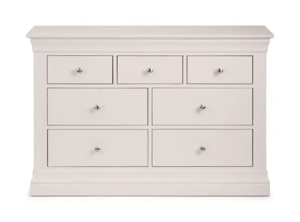 Clermont 4+3 Drawer Chest - Light Grey - Image 4