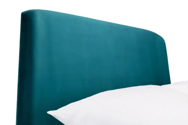 Frida Curved Velvet 135cm Double Bed - Teal - Image 5